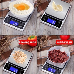 10kg thép không gỉ điện tử Quy mô hộ gia đình 0.1g nướng cà phê nhà bếp quy mô 5kg nền tảng quy mô Pin điện - Product Image 4