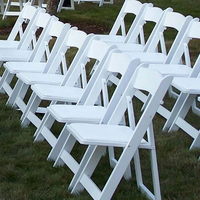 Chaise pliante en plastique blanc avec siège rembourré, idéale pour les mariages, banquets et événements – Fournisseur direct usine