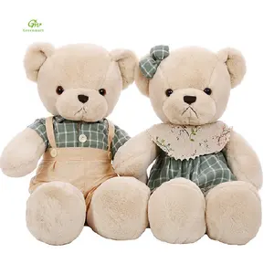 Greenmart Creative New Cartoon Bear Plush Toy Figure-size Couple Bear Doll Girl Sleeping Pillow Wholesale Custom Doll Design