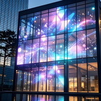 Écran holographique LED 2.6, écran de film LED holographique flexible personnalisé pour la publicité sur les murs en verre commerciaux