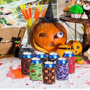 <span class=keywords><strong>Enfriador</strong></span> de latas de Halloween para sublimación de 12oz, calabazas, gatos, arañas, Calaveras, latas de Halloween, <span class=keywords><strong>enfriador</strong></span> S, manga de cerveza de 330ml - Product Image 4