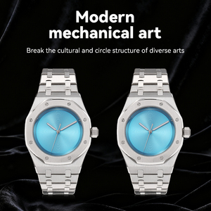 New <strong>Round</strong> Stainless Steel <strong>Watch</strong> Automatic Movement Mechanical Calendar <strong>Watch</strong> Solid Stainless Steel Strap With Rotatable Bezel - Product Image 2