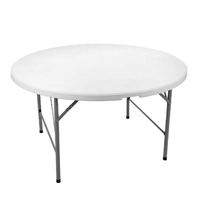 Grande table pliante ronde en plastique de 5 pieds bon marché pour banquet circulaire de restauration en Chine à bas prix de gros
