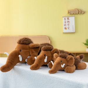 Emulation <strong>Mammoth</strong> Stuffed Forest Animal <strong>Toy</strong> Soft <strong>Plush</strong> Pillow Brown Elephant <strong>Toy</strong> - Product Image 4