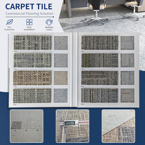 Modern Abstract Pattern Office Carpet Tile Rectangle Low Pile Anti-Slip Backing Commercial Use - Product Image 2