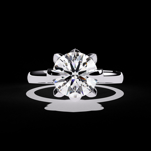 แหวนหมั้นเพชรเพาะเลี้ยงในห้องปฏิบัติการ 3 กะรัต พรีเมียม พร้อมวงแหวนทองรูปกลีบดอกไม้ เครื่องประดับงานแต่งงานสุดหรู - Product Image 3