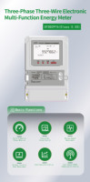 DTSD2976 Meter Energi Multifungsi Tiga Fasa Empat Kawat Akurasi 0.5S Aktif Reaktif Dual RS485 Modbus Tarif Waktu-Penggunaan CT