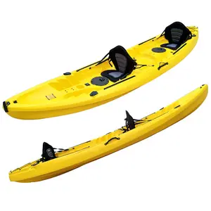 Canoa de pesca de plástico, Kayak de mar para diversión, Popular, barato, buena elección, 390Cm