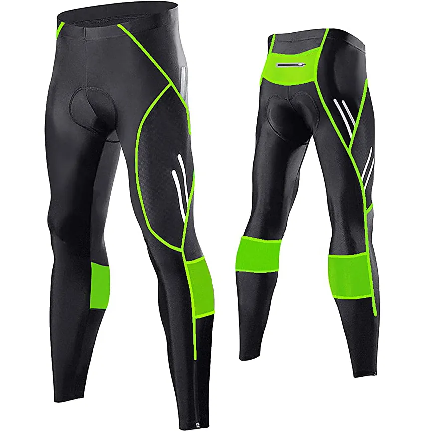 Heren Fietsen Broek Broek, Lange Fiets Broek Broek Panty Legging Ademend 3D Spons Gewatteerde Voor Fietser Riding Wear