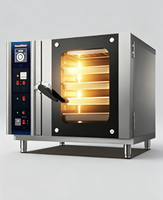 Four à convection double empilement de comptoir avec porte française, électrique/gaz, haute efficacité pour usage en boulangerie