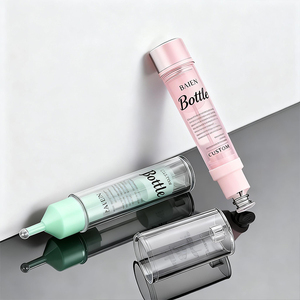 Fournisseur chinois – Flacon pompe airless de luxe en <span class=keywords><strong>plastique</strong></span> argenté 5ml, 10ml, 15ml – Distributeur vide de sérum cosmétique airless pour huile pour les yeux - Product Image 6