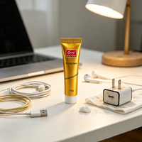 Pâte nettoyante pour câbles de données G3Hu, éliminateur de taches noires et polisseur pour câbles USB, prises d'alimentation et accessoires électroniques