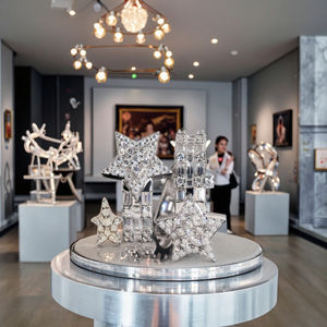 Стильное женское кольцо с бриллиантами в европейском американском стиле хип-хоп со звездами, модное 925 Серебряное кольцо с муассанитом, полностью инкрустированные Кольца в наличии - Product Image 1