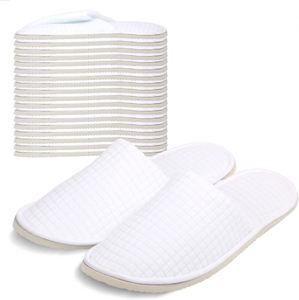 Stocked Wholesale Disposable Coral Fleece Soft Portable Hotel Slippers Supply <b>Cheap</b> MOQ 2000pcs Spa Slippers - Product Image 1