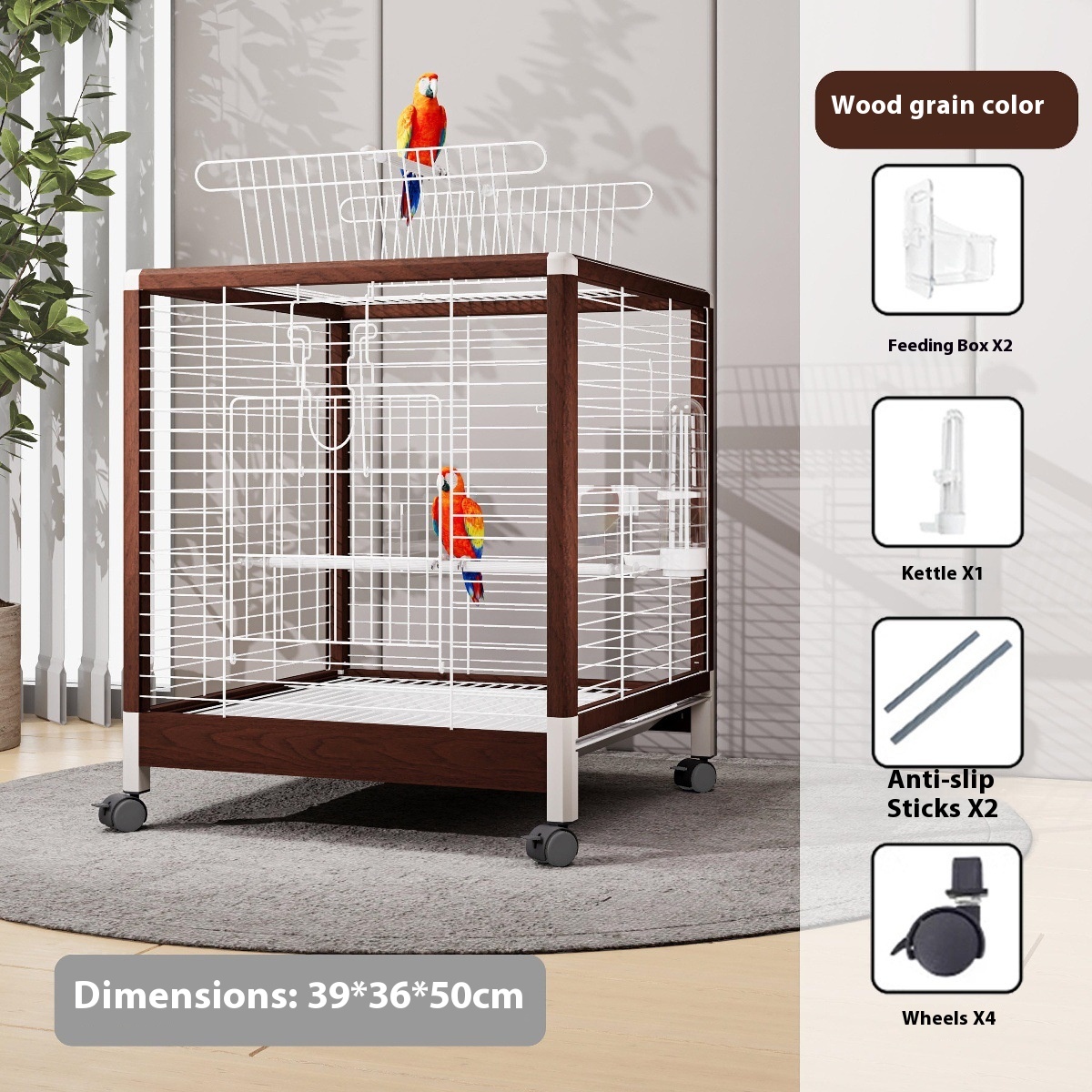 bird cage tray with shelf