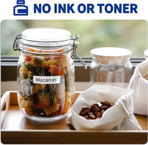 Cinta de Etiquetas Compatible con <span class=keywords><strong>Dymo</strong></span> <span class=keywords><strong>LetraTag</strong></span>, Repuesto para 91201, 91331, 91221, 59422, S0721610, 12 mm x 4 m, Negro sobre Blanco, Plástico - Product Image 6