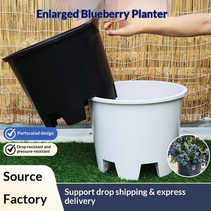 Pot de fleurs extra-large en plastique, résistant à la corrosion, respirant, pour jardin, pépinière, plantation de <span class=keywords><strong>myrtilles</strong></span>, pot épaissi de type gallon - Product Image 5