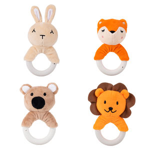 الخشب حلقة لينة حشرجة الكرتون التدريب فرشاة الأسنان الحسية القلب ألعاب التسنين الحيوان شكل خشبي الطفل حلقات التسنين - Product Image 2