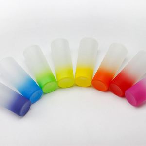 แก้วไวน์ทรงเตี้ยแบบไล่สี ขนาด 3 ออนซ์ สำหรับพิมพ์ลายแบบ Sublimation ด้านล่างสีสันสดใส - Product Image 1