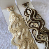 Extensions de cheveux humains vierges Remy 100% naturels, qualité supérieure, double épaisseur, non traités, ondulés, cuticules intactes, cheveux plats