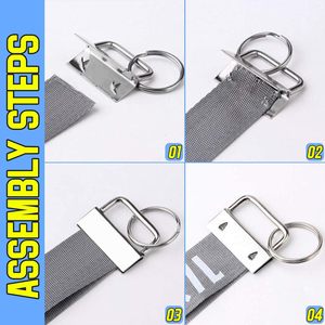 Uxney - Abrazaderas de llavero de 1 pulgada en oro rosa con anillas divididas para la fabricación de correas de muñeca, cordones, etiquetas para bolsos y proyectos de bricolaje - Product Image 5