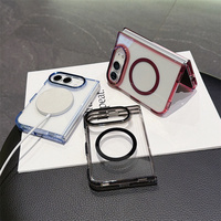 Coque de téléphone magnétique en métal avec cadre d'appareil photo, anti-jaunissement, transparente en PC, antichoc, pour iPhone Duo - Prix de gros