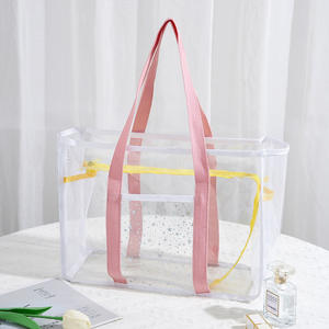 New Large Capacity Clear <b>Tote</b> <b>Bag</b> Custom Summer <b>Waterproof</b> Outdoor Travel PVC Beach <b>Tote</b> <b>Bag</b> Makeup <b>Bag</b> for Women - Product Image 1