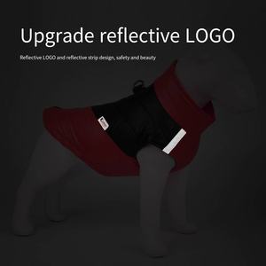 Patchwork Couleur Rembourré Chiot Grand Moyen Hiver Chaud Chien <span class=keywords><strong>Vêtements</strong></span> Manteau Imperméable Chien Gilet Veste avec Anneau D - Product Image 5