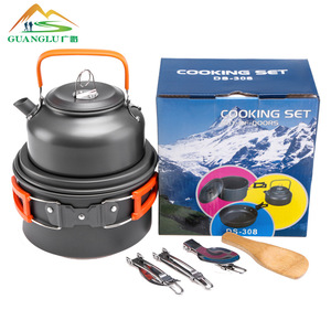 Guanglu Outdoor <b>Cookware</b> Set 3-4L Nonstick Portable Camping Pot Teapot Set for 2-3 People - Product Image 2