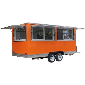 Outdoor Fast Food Chiosco Commerciale Merce Carrello Outdoor Pane Carrelli Mobile Caffè Rimorchio per la Vendita - Product Image 5