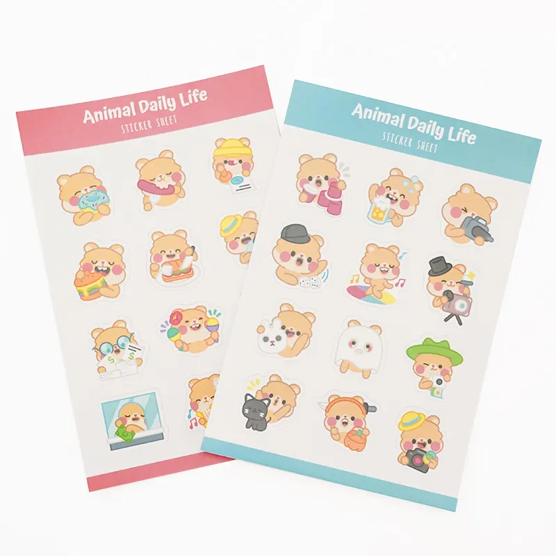 Self Adhesive Paper Labels paper Printing Custom Kiss Cut Sticker Sheet