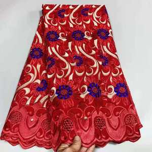 <strong>Wholesale</strong> High Quality Nigerian Embroidery Material With Flower Swiss Voile Cotton <strong>Lace</strong> <strong>Fabric</strong> for Dress - Product Image 5