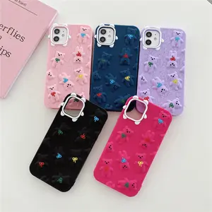 2023 Fancy Design Bear Character Mobile Phone Cover Shockproof Silicone Case For All Brand Phone