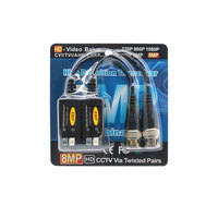 Passif CCTV 8MP Vidéo Balun Coaxial HD Unique AHD/CVI/TVI/CVBS Transmetteur Paire Torsadée 300m BNC Connecteur Moniteur