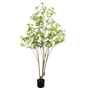 Arbre artificiel de Pieris japonica 154cm 175cm 200cm, fleur en soie, décoration intérieure, plante d'olivier hautement réaliste, ornement - Product Image 5