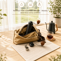 Moulin à café portable OEM ODM, cylindre compact, léger, pour voyage et camping, moulin manuel, logo personnalisé, vente en gros, directement de l'usine