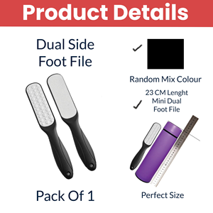 Lime à pieds double face en acier inoxydable pour éliminer les peaux mortes et les callosités, outils de pédicure et de soin des pieds - Product Image 3