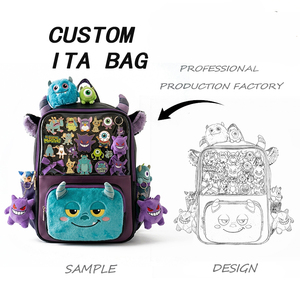 Sac à dos scolaire tendance personnalisé Ita Bolsa, design de dessin animé et de jeu, fenêtre transparente en PVC, sac à dos unique pour fans, idéal pour les cadeaux de cosplay - Product Image 2