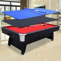 Table de billard moderne pour bureau familial et intérieur, vente chaude, personnalisable, vente en gros d'usine, table de snooker et de billard 9 boules, ardoise, MDF, coussins, queue de billard