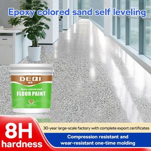 Peinture époxy auto-nivelante DEQI gris bleu brillant à effet marbre pour revêtement de sol intérieur et extérieur - Product Image 2