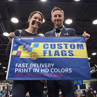 Drapeau promotionnel de bonne qualité 3x5 pieds, bannière en polyester, tout design, drapeau extérieur, 100% polyester, bannière personnalisée avec logo