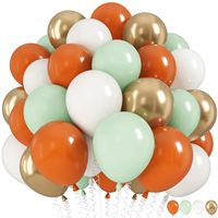 Ballons d'automne en latex, couleurs marron, anthracite, orange, sable, blanc, bleu métallisé, vert, pour décorations de fête de Thanksgiving, de remise de diplôme, de fête à thème citrouille et de baby shower