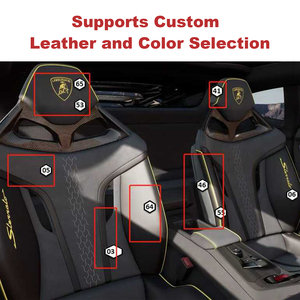 Coppia di Sedili Super Sport Personalizzabili per <span class=keywords><strong>Lamborghini</strong></span> EVO STO Huracan, Opzioni in Pelle e Cuciture Disponibili 4T3882023 - Product Image 4