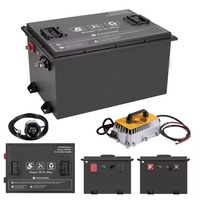 Baterai Golf Cart LiFePO4 48 Volt 48V 100Ah 105Ah Kit Konversi Baterai Golf Cart Lithium Ion dengan Pengisi Daya dan Pengukur Lithium