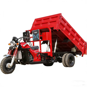 Tricycle de transport de marchandises à benne basculante hydraulique à 5 roues |   Camion de transport de chantier à moteur essence refroidi par eau, capacité de charge de 2000 kg - Product Image 4