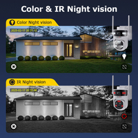 SECTEC Caméra Solaire 4G GSM HD 3 Objectifs Double Écran, Zoom 15X PTZ Rotative IP65 Extérieure, Détection Humaine, Caméra IP CCTV