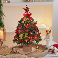 Prix d'usine – Sapins de Noël artificiels classiques en cèdre PVC pré-éclairés de 1,2 m et 3 m avec base, grandes tailles, lumières LED rouges