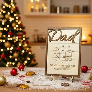 Puzzle en bois personnalisé avec nom et photo, cadre de puzzle familial personnalisé, cadeau pour la fête des mères, cadeau pour la fête des pères - Product Image 3
