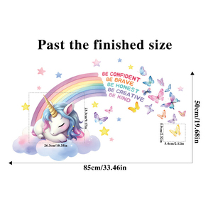 Décoration de la maison 3d papillon arc-en-ciel <span class=keywords><strong>licorne</strong></span> <span class=keywords><strong>Stickers</strong></span> muraux pour enfants - Product Image 5