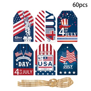 Nuevo Día DE LA Independencia Americana Estrella Regalo de papel Colgante Decoración de fiesta Juego de perchas - Product Image 5